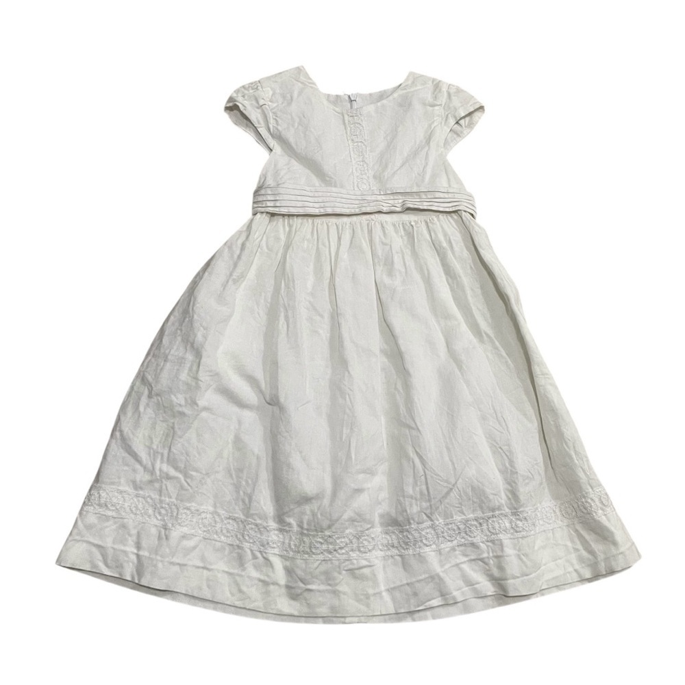 PATACHOU White Cotton Dress Girls Size 4 Years